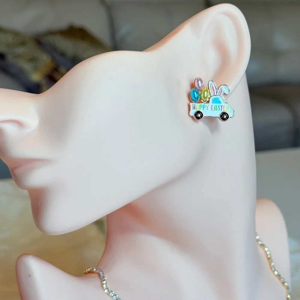 ⚜️ Colorful Easter Bunny Earrings